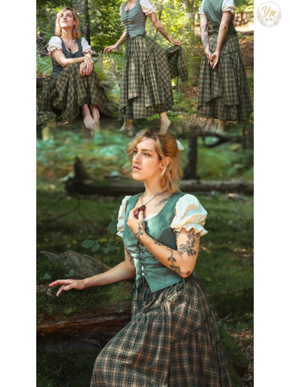 Flowy Maxi Skirt with Pockets Renaissance Pirate Style - Picture 6 of 6
